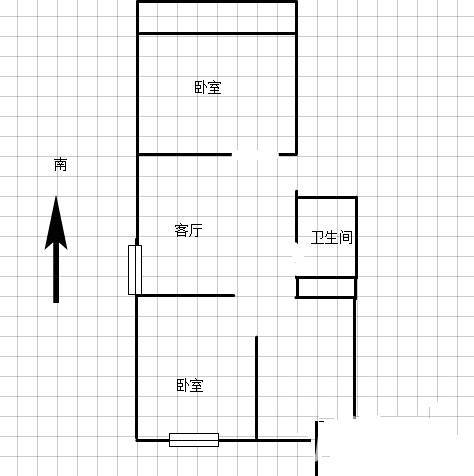 长虹路住宅3室1厅1卫73㎡户型图