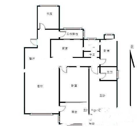 融侨中央花园三期4室2厅2卫149㎡户型图