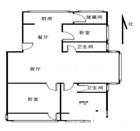 程阁老巷住宅3室3厅2卫144㎡户型图