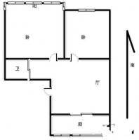 内桥湾2室1厅1卫63㎡户型图