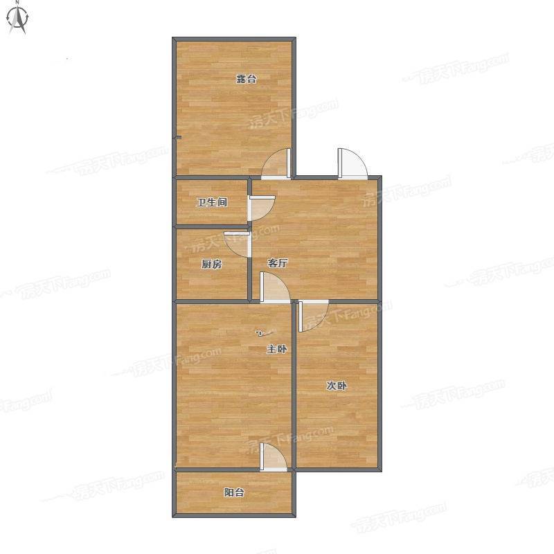 拉萨路住宅2室1厅0卫73㎡户型图