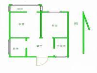 水佐岗住宅2室1厅1卫52㎡户型图