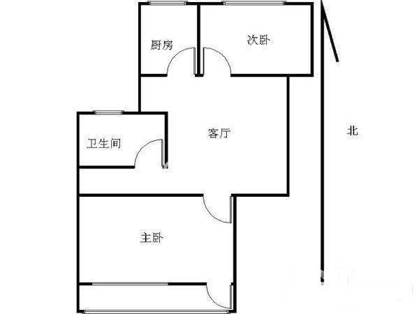 莺歌苑2室1厅1卫61㎡户型图