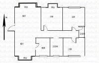 仙林南大教师公寓3室2厅2卫129㎡户型图