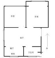 上海路2室2厅1卫60㎡户型图