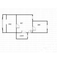 岗虹苑1室1厅1卫41㎡户型图