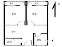 秦淮花园2室1厅1卫78㎡户型图