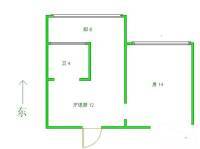 碑亭巷小区1室1厅1卫40㎡户型图