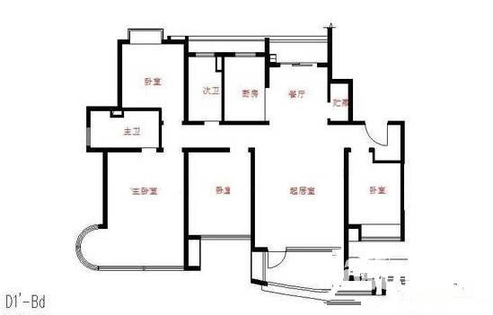 万科光明城市4室2厅2卫203㎡户型图