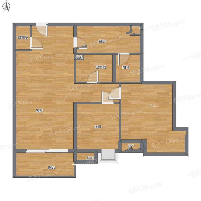 万科光明城市2室1厅0卫90㎡户型图