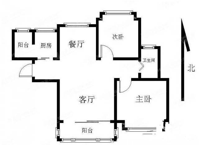 拉德芳斯2室2厅1卫71㎡户型图