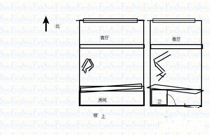 先锋广场1室1厅1卫36㎡户型图