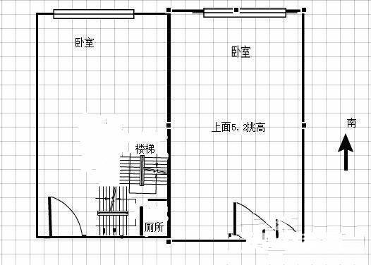 先锋广场3室1厅1卫50㎡户型图