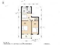 晓庄47号小区2室1厅1卫55.4㎡户型图