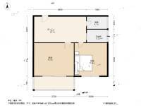 东瓜圃桥2室1厅1卫53.4㎡户型图