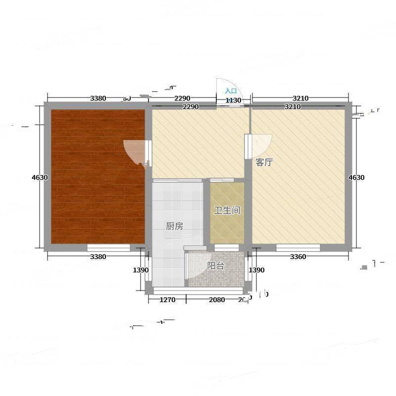 普德村1室0厅0卫55㎡户型图