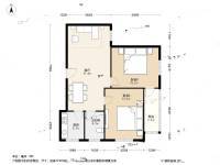 五台花园2室1厅1卫91.2㎡户型图