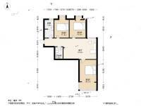 花开园3室1厅1卫83.5㎡户型图