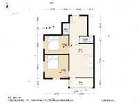 虎踞北路79号2室1厅1卫60㎡户型图