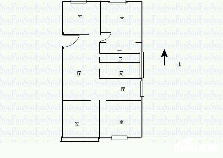 三条巷住宅4室2厅2卫143㎡户型图