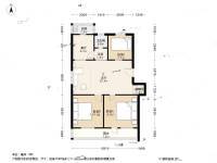 定淮门3号3室2厅1卫91.6㎡户型图
