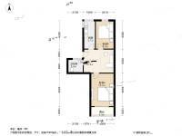 秦状元里2室1厅1卫67.2㎡户型图