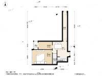 玉带园2室1厅1卫48.4㎡户型图