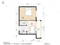 绒庄新村1室1厅1卫37.7㎡户型图