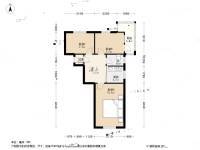 绒庄新村3室1厅1卫60.6㎡户型图