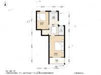 绒庄新村2室1厅1卫50.7㎡户型图