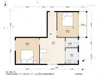 五塘村2室1厅1卫69.2㎡户型图