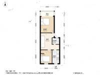 五塘村2室1厅1卫54㎡户型图