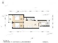 五塘村2室2厅1卫83.7㎡户型图