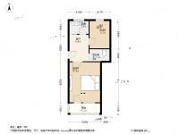 集虹苑2室1厅1卫46.7㎡户型图