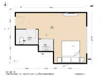 新城市广场摩尔特区1室0厅1卫60㎡户型图