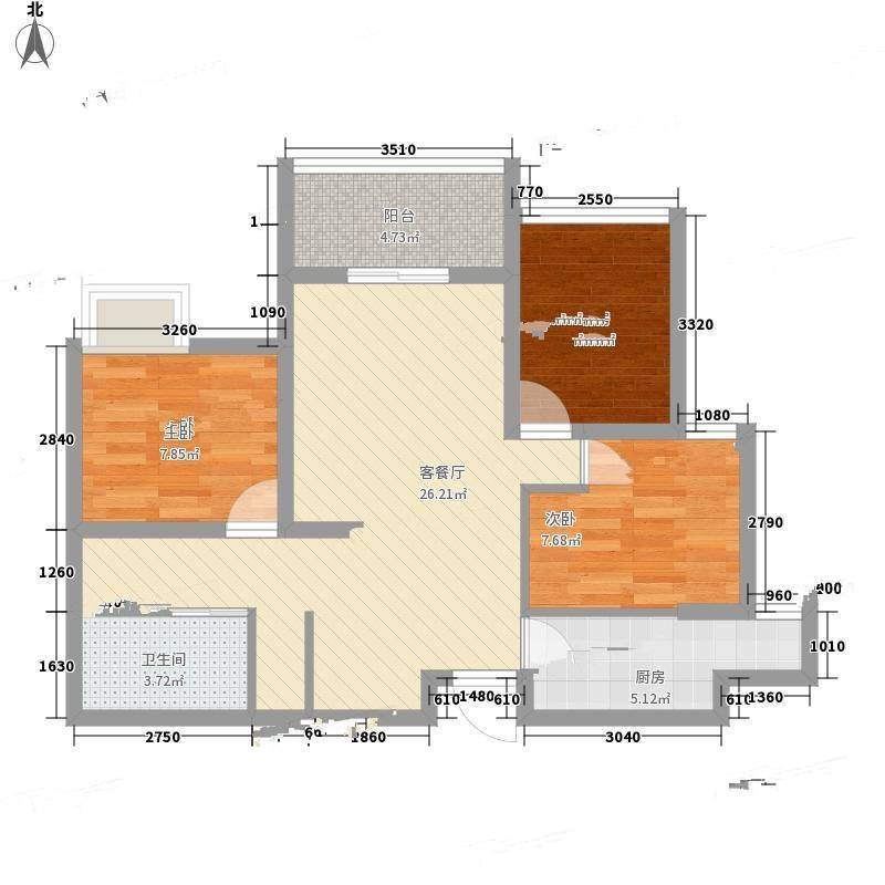 富力城3室0厅0卫91㎡户型图