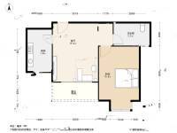 中浩学府风景1室1厅1卫61.1㎡户型图