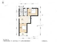 大树根2室1厅1卫73.1㎡户型图