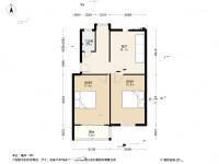 大树根2室1厅1卫67.7㎡户型图