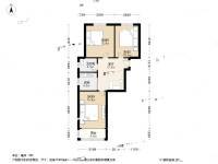 月新公寓3室1厅1卫73㎡户型图