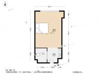 盛世公馆1室0厅1卫46.2㎡户型图