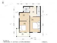 棉鞋营3室1厅1卫58.2㎡户型图