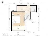 棉鞋营2室1厅1卫40.7㎡户型图
