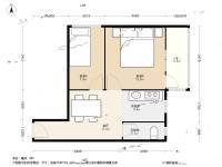 五老村2室1厅1卫50.4㎡户型图