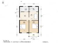 五老村2室2厅1卫58.8㎡户型图