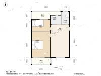 五老村3室0厅1卫59.3㎡户型图