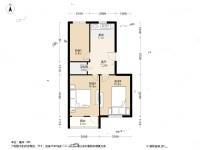 东白菜园3室1厅1卫71㎡户型图