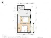 东白菜园2室1厅1卫48.6㎡户型图