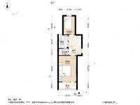 东白菜园2室1厅1卫47.8㎡户型图