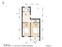 内桥湾2室1厅1卫62.6㎡户型图